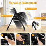 Multifunctional Folding Baby High Chair with Rolling Wheels-Black
