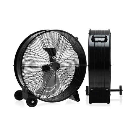 24 Inch High-Velocity Industrial Floor Fan with Wheels and Handle