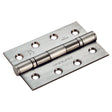 102 X 67 X 2.2MM BALL BEARING HINGE GRADE 11 C/W SCREWS (PAIR) - SATIN STAINLESS STEEL - 102 x 68 x 2.2 - PAIR