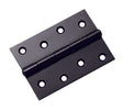 102 X 72 X 2MM FIXED PIN HINGE C/W SCREWS (PAIR) - POWDER COAT BLACK - 102 x 72 - PAIR