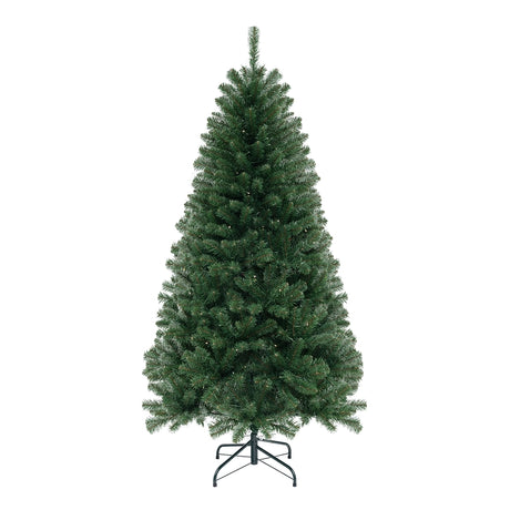135 cm Hinged Pre-Lit Artificial Christmas Tree with 160 Warm White LED Lights-135 cm