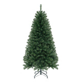 135 cm Hinged Pre-Lit Artificial Christmas Tree with 160 Warm White LED Lights-180 cm