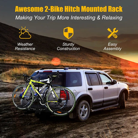 Fold Receiver 2" Bike Carrier Platform Hitch Rack