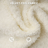 HOMCOM Velvet-Feel Office Chair - Beige
