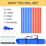 PawHut Dog Agility Training Equipment Dog Play Run Obedience Training Set Adjustable (Poles)