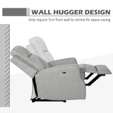 HOMCOM 150 Electric Reclining Chair, with USB port and Footrest - Grey