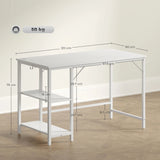 HOMCOM Computer Desk, with Power Sockets - White