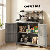 Outsunny Wooden Potting Bench Table with Aluminium Worktop, Outdoor Garden Workbench with Top Shelf and Cabinet Storage