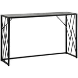 HOMCOM Console Table, Industrial Sofa Table with Metal Frame for Living Room, Hallway, 120 cm, Grey