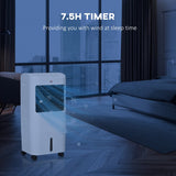 HOMCOM Portable Air Cooler with 15 Litre Water Tank, Oscillation, LED Display, Remote Control, 7.5 Hour Timer, Evaporative Air Cooler Fan with 3 Speeds, 3 Modes, Ice Packs, for Home Office