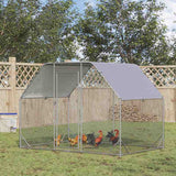 PawHut Walk in Chicken Run Chicken Coop Hen House Outdoor with Roof for 4-6 Chickens, 280 x 190 x 195cm