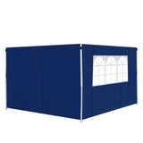 Outsunny 3 Meters Gazebo Replaceable Exchangeable Side Panel Wall Panels Walls With Window, Blue