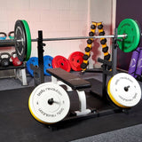Adjustable Squat Rack with Weight Plate Storage & Heavy-Duty Padded Bench - 250kg Capacity  Squat Rack + Flat Weight Bench Set