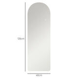 HOMCOM 120 x 40cm Arch Mirror, with LED Lights