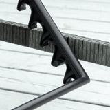 Outsunny Rattan Sun Lounger, 5-Level Adjustable Garden Lounger Recliner with Cushion and Headrest, Outdoor Reclining Sunbed, Steel Frame Garden Chair for Patio, Beach, Terrace, Dark Grey