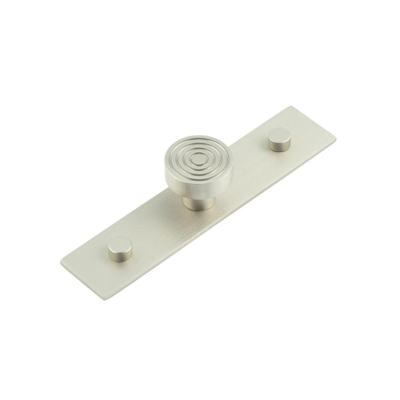 Murray Cupboard Knobs 30mm Plain Backplate Satin Nickel