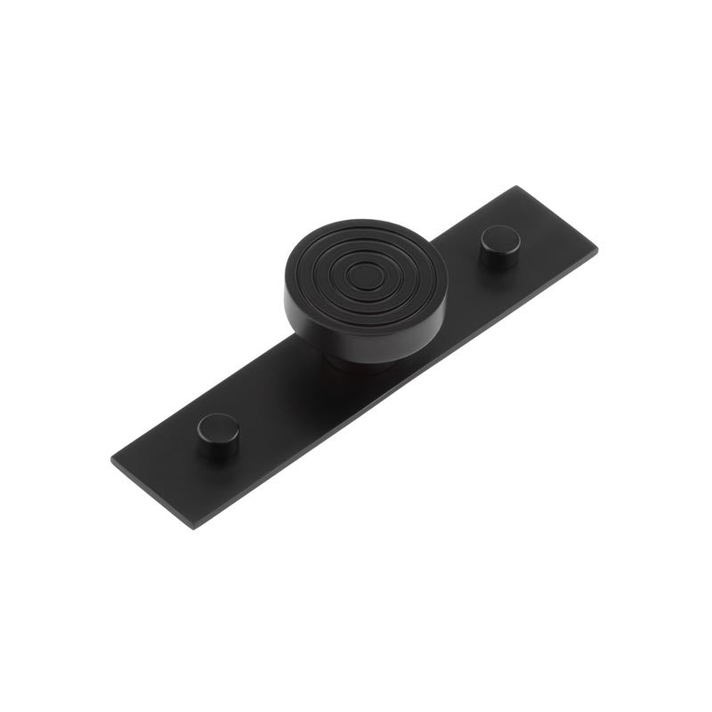 Murray Cupboard Knobs 40mm Plain Backplate Black