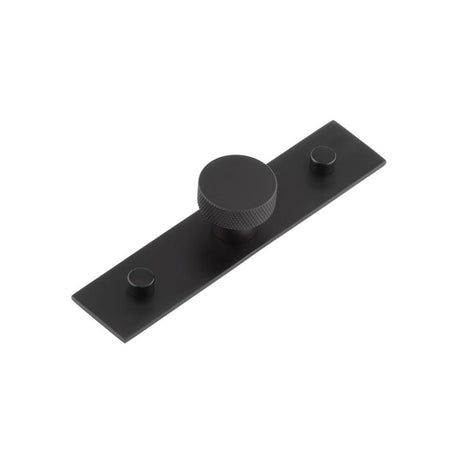 Wenlock Cupboard Knobs 30mm Plain Backplate Matt Black