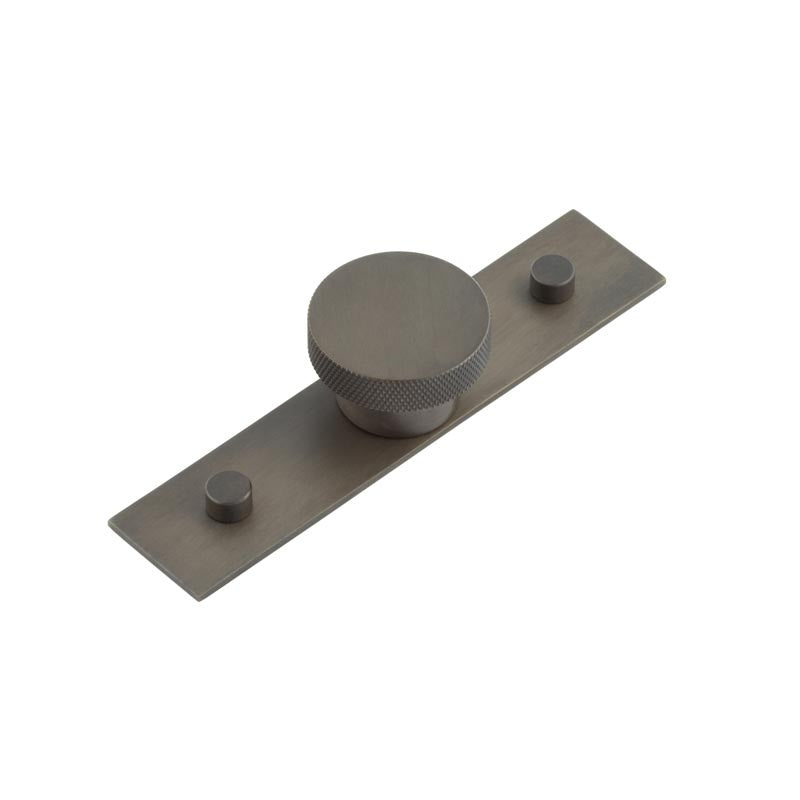 Wenlock Cupboard Knobs 40mm Plain Backplate Dark Bronze