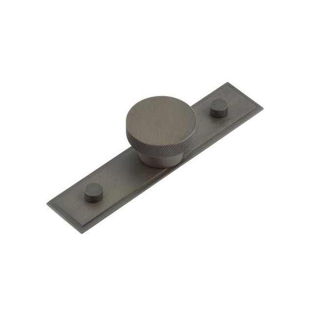 Wenlock Cupboard Knobs 40mm Stepped Backplate  Dark Bronze