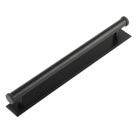 Hoxton Wenlock Cabinet Handles 224mm Ctrs Stepped Backplate Matt Black