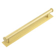 Hoxton Wenlock Cabinet Handles 224mm Ctrs Stepped Backplate Satin Brass