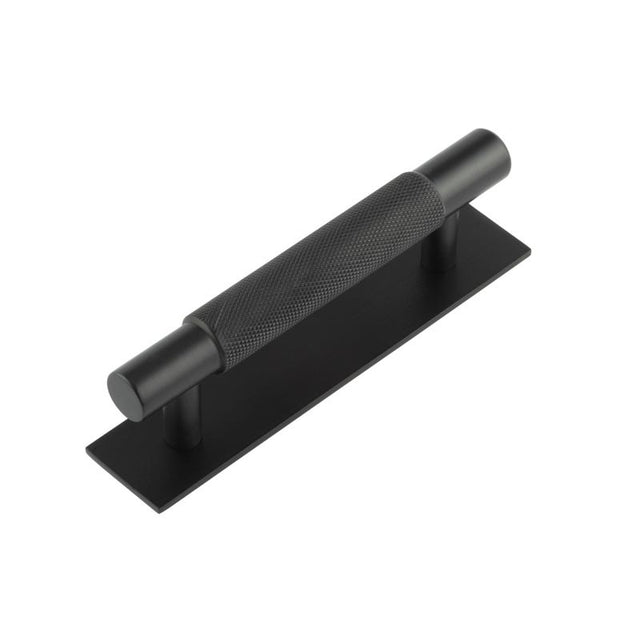 Hoxton Taplow Cabinet Handles 96mm Ctrs Plain Backplate Matt Black