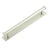 Hoxton Thaxted Cabinet Handles 224mm Ctrs Plain Backplate Satin Nickel