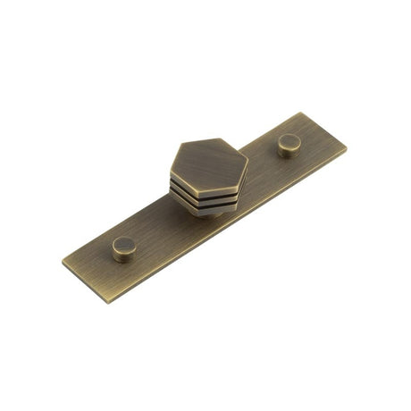 Nile Cupboard Knobs 30mm Plain Antique Brass