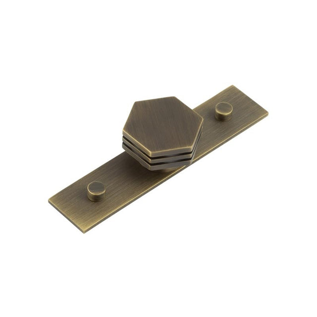 Nile Cupboard Knobs 40mm Plain Antique Brass