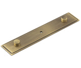 Rushton Backplate for Cupboard Knobs 140x30mm Antique Brass