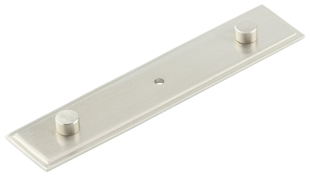 Rushton Backplate for Cupboard Knobs 140x30mm Satin Nickel