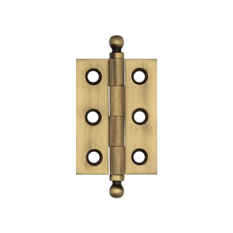 Hoxton Brass Finial Hinges 50x35mm Antique Brass