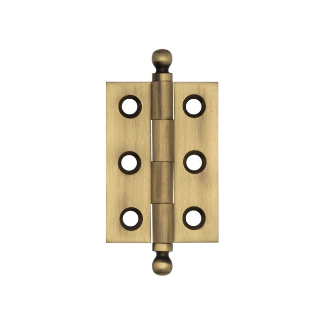 Hoxton Brass Finial Hinges 50x35mm Antique Brass