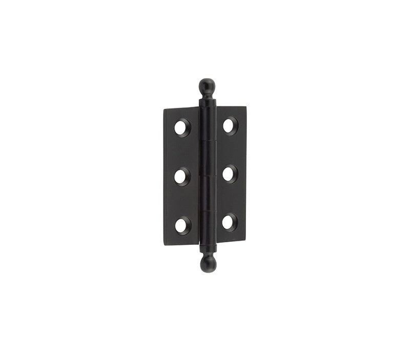 Hoxton Brass Finial Hinges 50x35mm Black