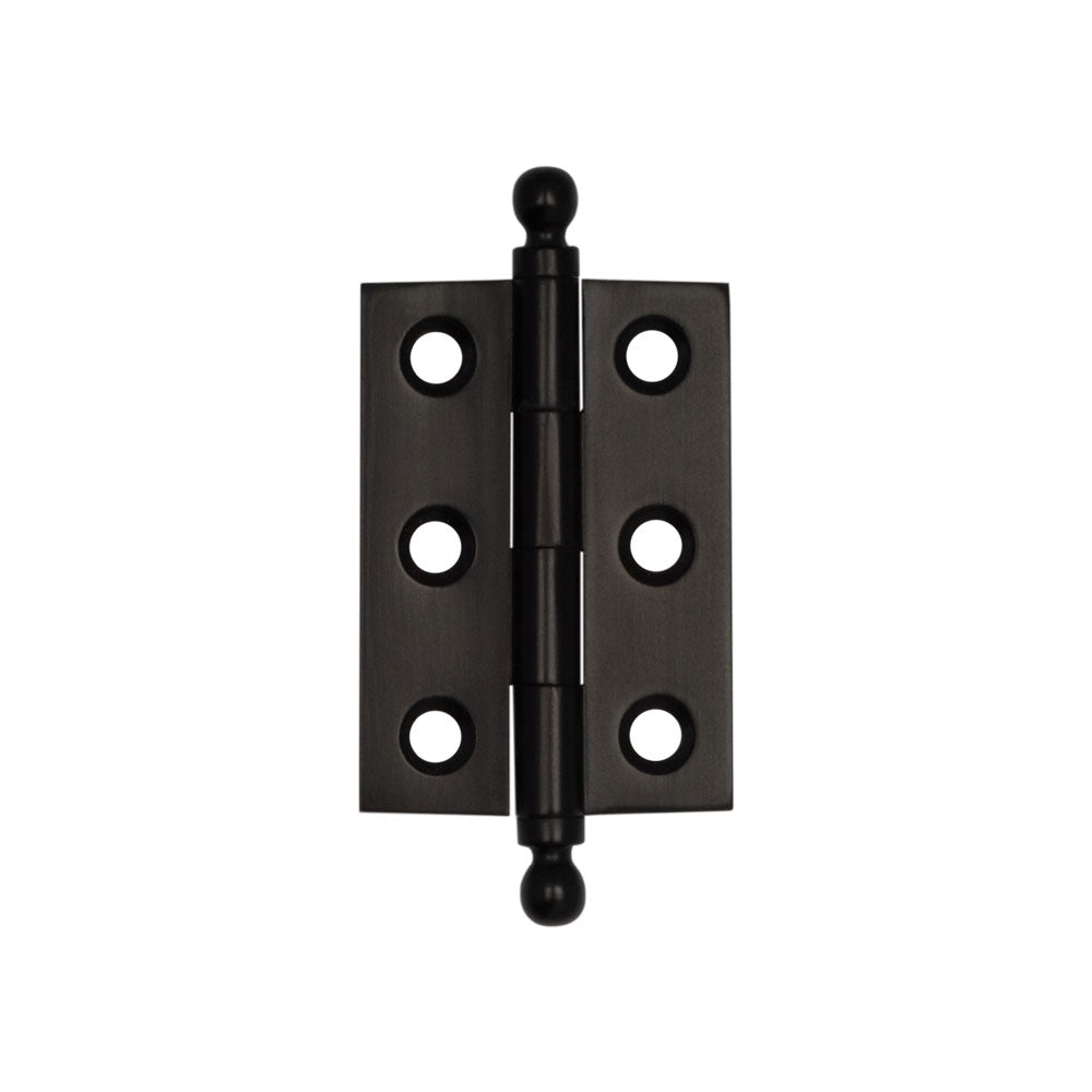 Hoxton Brass Finial Hinges 50x35mm Black