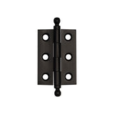 Hoxton Brass Finial Hinges 50x35mm Black
