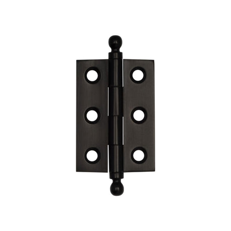 Hoxton Brass Finial Hinges 50x35mm Black