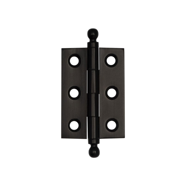 Hoxton Brass Finial Hinges 50x35mm Black