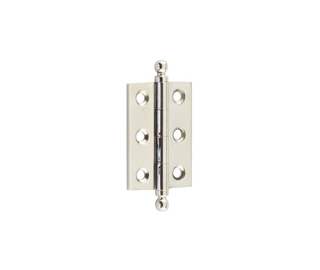 Hoxton Brass Finial Hinges 50x35mm Polished Nickel