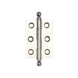 Hoxton Brass Finial Hinges 50x35mm Polished Nickel