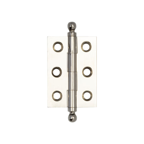 Hoxton Brass Finial Hinges 50x35mm Polished Nickel