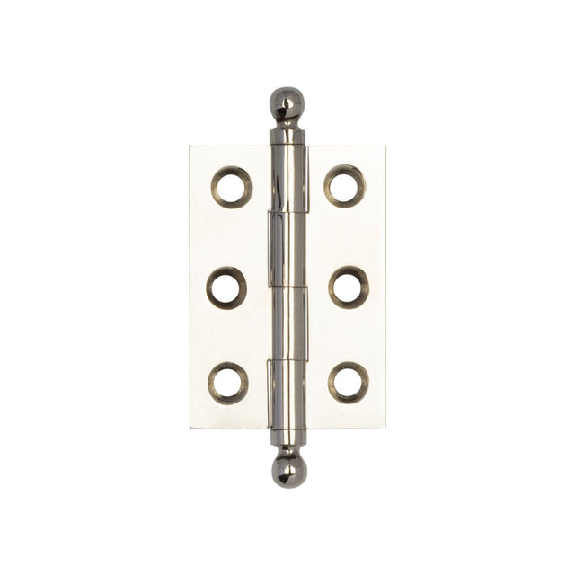 Hoxton Brass Finial Hinges 50x35mm Polished Nickel