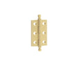 Hoxton Brass Finial Hinges 50x35mm Satin Brass