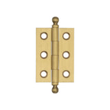 Hoxton Brass Finial Hinges 50x35mm Satin Brass