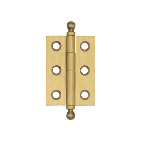 Hoxton Brass Finial Hinges 50x35mm Satin Brass