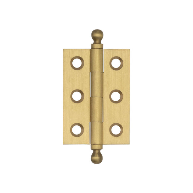 Hoxton Brass Finial Hinges 50x35mm Satin Brass