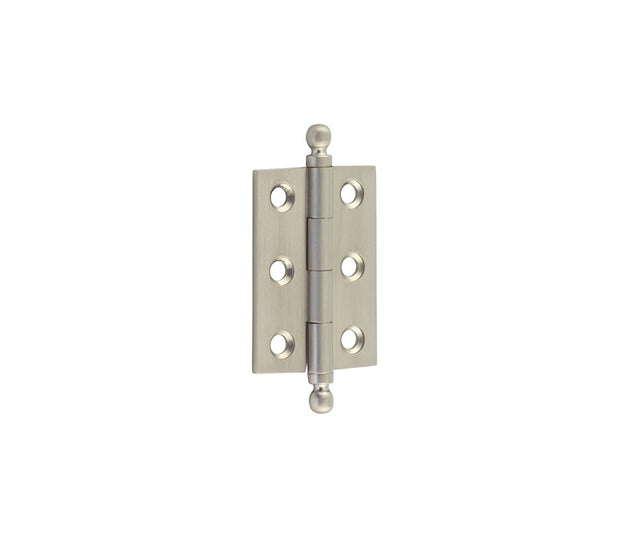 Hoxton Brass Finial Hinges 50x35mm Satin Nickel