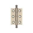 Hoxton Brass Finial Hinges 50x35mm Satin Nickel