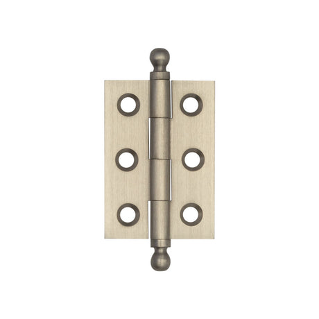 Hoxton Brass Finial Hinges 50x35mm Satin Nickel